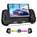 ewnol Switch Controllers for Nintendo Switch/OLED, Full-Size Handheld Switch Pro Controller with Hall Effect Joystick, 4 Game Slot, 1000mAh Battery, Adjustable RGB Light - Star
