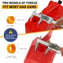 2 x 33 Pcs Gas Can Spout Replacement Kit,Gas Can Spout Replacement Fits 5 Gallon Gasoline Cans,with Flexible Nozzles,Screw Collar Gas Caps for Fuel Transfer Tanks (Yellow -4 Kit)