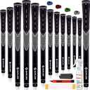 SAPLIZE Golf Grips Set of 13, Bundle with Tape or Full Regripping Kit, Jumbo / Mid / Standard / Undersize, Women / Men Anti-slip Rubber Golf Club Grips, CC01 Series