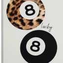 Vintage Lucky 8 Ball Poster, Retro Pool Hall Wall Art 3 Canvas for Bedroom Living Room Decor 20x30inch(50x75cm) Frame-style