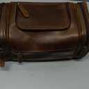 ELIZO Genuine Leather Toiletry Bag for Men Mens Toiletry Bags for Traveling Waterproof Hanging Leather Dopp Kit w/Hook Extra largeToiletry Bag Travel Organizer for Toiletries (Antique)