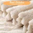 Buryeah 12 Pcs Flannel Throw Blankets Bulk Outdoor Wedding, Beige, 50 x 60 inch