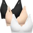 Angelhood Nursing Bras for Breastfeeding Ultra Comfort Seamless Maternity Bra Pack Wireless Pregnancy Bralette Bra Extender (XL)