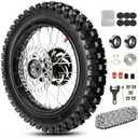 14'' Wheel 90/100-14 3.00-14 Dirt Bike Rear Tire Rim Assembly for RM80 RM85 KLX125 KX85 TT125 YZ85 YZ80 TaoTao DB17 DB27 Off Road Pit Bike and 12mm Bearings Brake Rotor 428 Chain 41T Sprocket