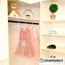 30 Pk Kids Children Hangers Plastic Made in USA, for Children, Infant, Toddler, Baby Clothes, White, 30 Pack Non-Slip