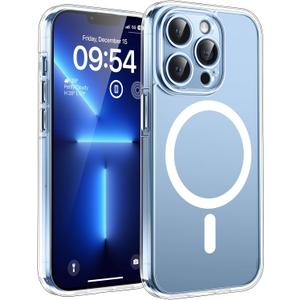 TOCOL Magnetic for iPhone 13 Pro Case Clear, Upgraded Full Camera Protection, Compatible with Magsafe, Drop Protection, Phone Cover for iPhone 13 Pro 6.1 inch (Clear)