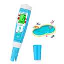 pH Chlorine Meter, Digital ORP Meter, Salinity Tester for Saltwater Pool, pH PPM EC Monitor for Hydroponics, SPA 7 in 1 pH Test Kit