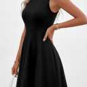 PRETTYGARDEN Cocktail Dresses for Women Summer 2026 Elegant Classy Spring A Line Sleeveless Mini Short Party Dress Pockets (Black,Medium)