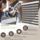 Kokorona Zebra Blinds Roller Shades Cordless Window Blinds with Valance Cover, Day and Night Sheer Shades Dual Layer Fabric for Light Control Light Filtering Privacy, Dark Grey, 33" W X 72" H