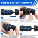 NDakter Bike Lock, 5 Digit Combination Heavy Duty Anti Theft Bicycle Chain Lock, 2.62/3.2/4.27/5/6Ft Long, High Security Resettable, Suitable for Bike, Scooter, Door, Gate, Fence-4/6mm Thick