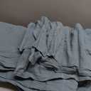 EMME Muslin Cotton Duvet Cover Set Teal King Size Linen Like Soft Breathable Lightweight Summer Comforter Cover Set with Zipper Closure (Teal, King, 104"x90")