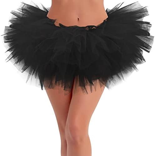 Tutus for Women 5 Layered Adult Tutu Skirts for Women Halloween Tutu for Womens 80s Costume Womens Fully Skirt Tulle Skirt