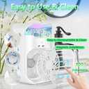 iFTY Small Portable Air Conditioners, Portable AC Unit w/Remote, 1.5L Water Tank, 3 Speeds, 2 Cool Mist, 3 Timers, 7 Night Light, Mini Air Conditioner, Personal Air Cooler Fan for Room Bedroom White