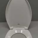 Bemis Aurora Slow Close Toilet Seat, Easy Clean Hinges and Adjustable Perfect Fit Plastic Seat, Made in USA, Elongated, White