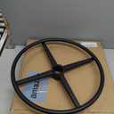 Frassie 17.7 inch Metal Chrome Office Stool Foot Rest Ring Black