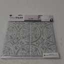 RoomMates TIL4623FLT StickTiles White Tin Peel and Stick Tile Backsplash, 10.5 inch x 10.5 inch, 4 Count (Pack of 1)