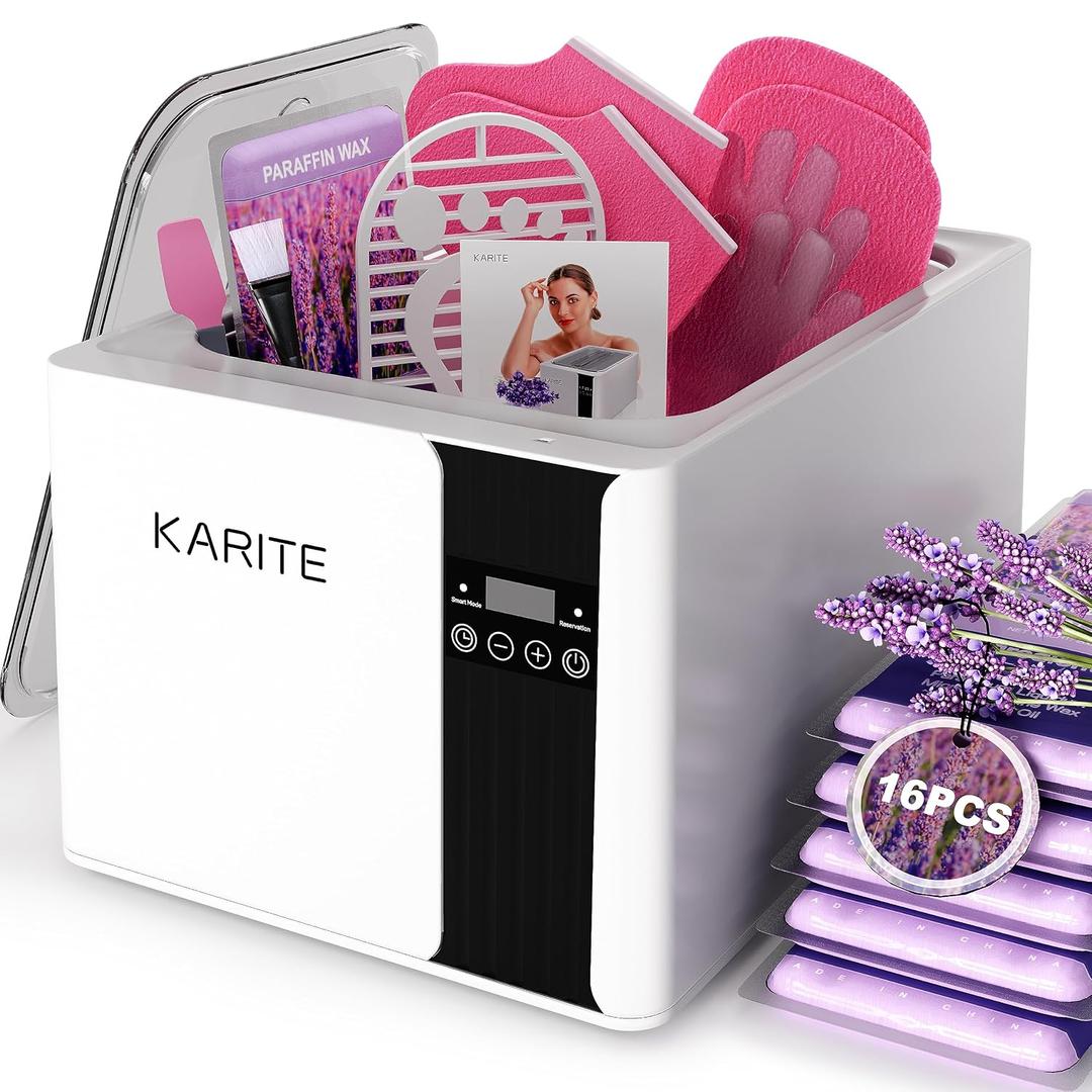 KARITE Paraffin Wax Machine for Hands and Feet, 9000ml Paraffin Wax Bath with Auto-Timer, Smart Mode, Precision Temperature Control, Paraffin Wax Warmer Kit with 16PCs Refills