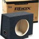 Bbox Single 12 Inch Subwoofer Sealed Enclosure - Car Subwoofer Box & Enclosures - Premium Subwoofer Box Improves Audio Quality, Sound & Bass - Red & Black Spring Terminals - Charcoal