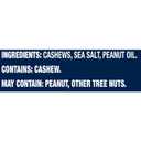 PLANTERS Deluxe Salted Whole Cashews, Party Snacks, Plant-Based Protein, Quick Snack for Adults, After School Snack, Roasted Cashew Flavored with Sea Salt, Bulk Nuts, Kosher, 1 lb 2.25oz Canister (EXP 02/09/28)