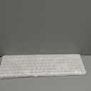 Wireless Keyboard and Mouse Combo, 2.4G Lag-Free Full Size Keyboard with Quiet Low Profile Concave Keys and Adjustable DPI Optical Mouse, Long Battery Life for PC, Windows, MAC Laptop (White)