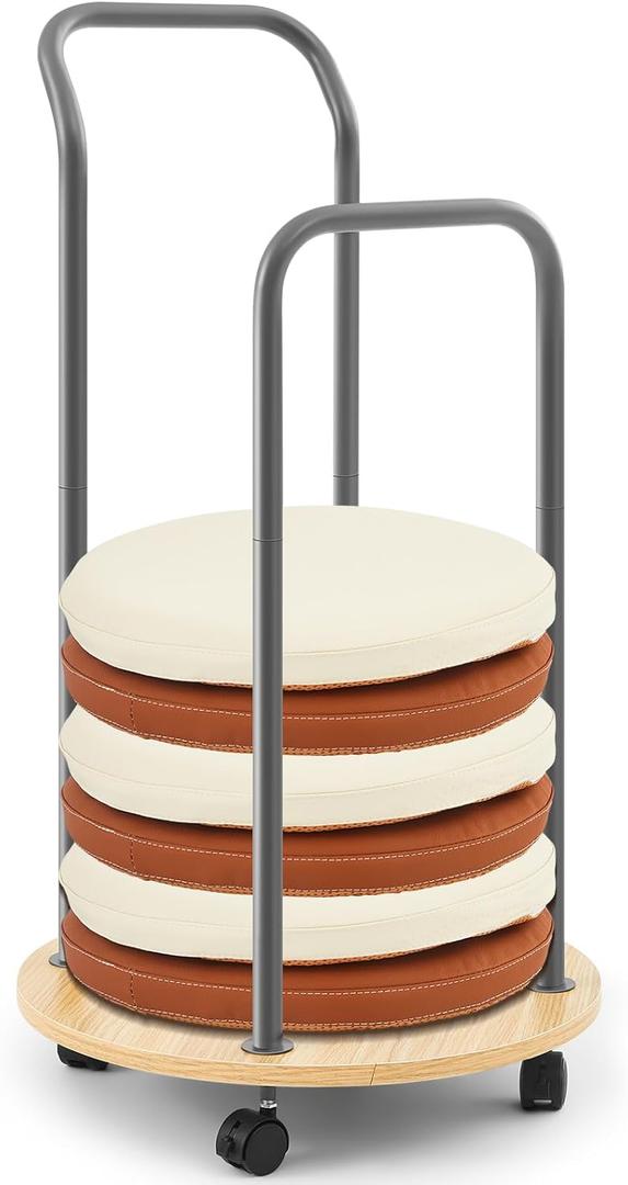 Mobile Cushion Cart Storage Trolley Classroom Desk Cart with Heavy Duty Rolling and Locking Casters for Toddler Preschool Classroom Rest Mat Trolley Cushions