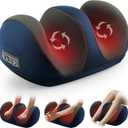 Foot Massager with Heat, Shiatsu Foot and Calf Electric Kneading Massager Machine with Roller for Relaxation, Plantar Fasciitis, Pain Relief, Gifts for Women & Men(Blue)