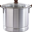 IMUSA USA MEXICANA-332 Steamer without Glass Lid & Wood-Like Handles, 32-Quart, Woodlook