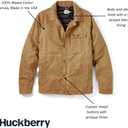 Huckberry Flint and Tinder Men's Flannel-Lined Waxed Trucker Jacket, Water & Weather Resistant Mens Jacket, L