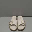 Brown Black White Flat Sandals for Women 2025,Wide Width Leather Sandals for Women Comfortable Dressy,Womens Summer Beach Sandals with Adjustable Strap and Buckle