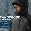 Men's Ski Jacket Waterproof Warm Snowboard Jacket Insulated Winter Coat for Outdoor Cold Weather Sports Work XX-Large, Black Dark Grey