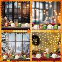 VIHOSE 6 Set Christmas Votive Candle Holders Xmas Red Green White Glass Tea Light with LED Battery Operated Candles Flameless Lights Christmas Table Decorations for Home Table Centerpiece Decor Gifts