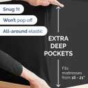 Extra Deep Pocket Cal King Size Sheet Set - 4 Piece Breathable & Cooling Bed Sheets - Hotel Luxury Bedding with 16 to 21 inch Extra Deep Pockets - Soft, Fade and Wrinkle Resistant - Oeko-Tex - Black