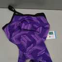 Arena Puzzled Print Women's Challenge Back One Piece Swimsuit for Competitive or Casual Swim, Ladies Bathing Suit (32, Black-purple Multi)