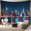 FENDROM City Night Punk Cityspace Tapestry Night Street Architecture Wall Decor City Skyline Wall Hanging Decorations Tapestry for Home Living Room Gaming Room Dorm