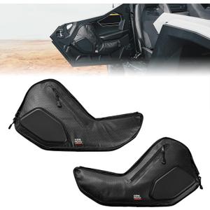 KEMIMOTO 6 Q Front Door Bags with Knee Pads Compatible with 2025 Polaris RZR PRO XP/R/4 and RZR PRO S/4, Front Door Storage Bags Replacement for 2890387