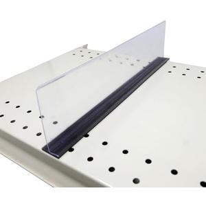 STORE FIXTURES DIRECT 3" H Clear Magnetic Shelf Divider for Gondola & Metal Shelves, 12" D Plastic Merchandise Organizers [3" H x 12" D] - 100 Pack