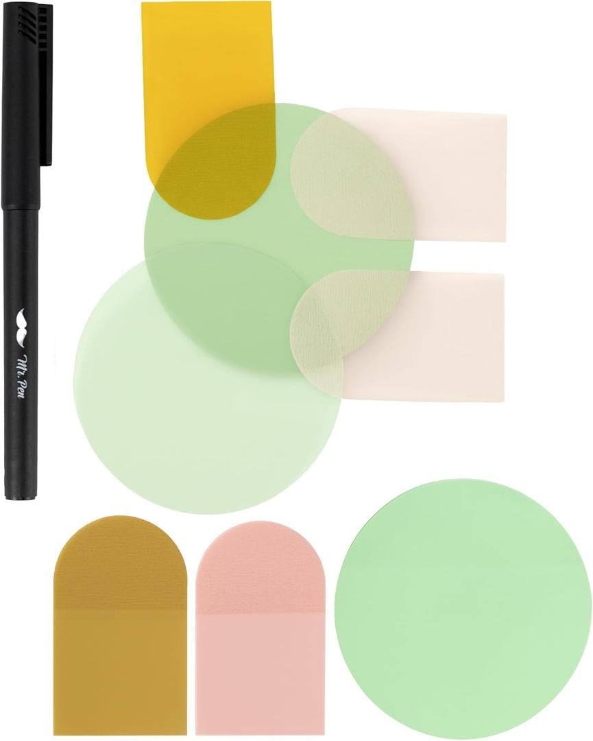 Mr. Pen- Transparent Sticky Notes with Pen, 150 Sheets, Matera Glow, Bible Sticky Notes for Books, Stocky Notes for Bible Journaling