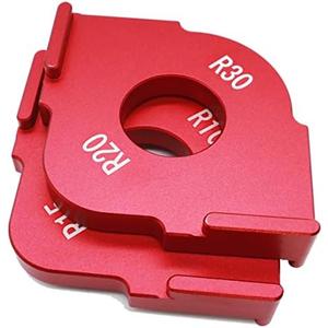 Set of 2 Radius Jig Router Templates - Corner Radius Routing Templates, Aluminium Alloy, Rounded Corners Router Bit Templates for Woodworking, R10 R15 R20 R30