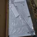 DELAVIN 48" W x 75" H Frameless Shower Door, Sliding Shower Door with 1/4" (6mm) Clear SGCC Certified Tempered Glass, Explosion-Proof Film, Stainless Steel top Rail