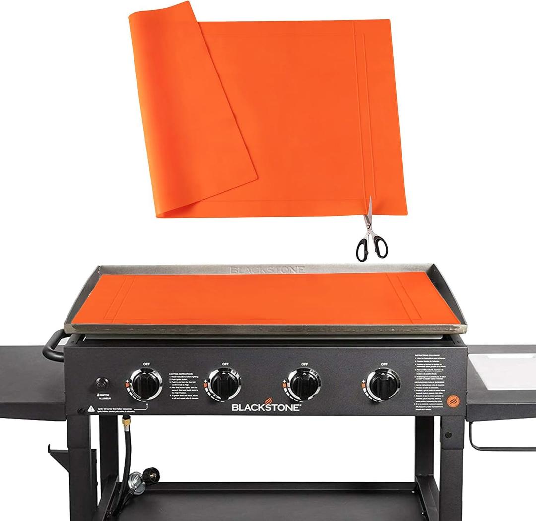 Cuttable Silicone Griddle Protect Mat for Blackstone,Compatible with 36", 30",28" Models, Protect Mat for Blackstone Griddle,All Season BBQ Grill Mat Protective Cover