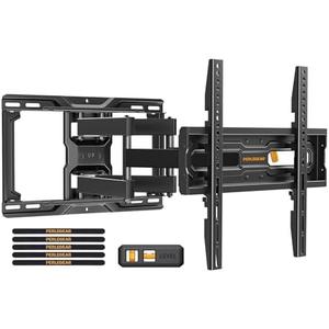 Perlegear Full Motion TV Mount for 32-69 Inch TVs up to 99 lbs, Max VESA 400x400mm, Fits 16”/12” Wood Studs, Height Adjustable Pre-Assembled TV Wall Mount, Tool-Free Tilt, Swivel & Extension, PGMF21. Perlegear Full Motion TV Mount for 32-69 Inch TVs up to 99 lbs, Max VESA 400x400mm, Fits 16”/12” Wood Studs, Height Adjustable Pre-Assembled TV Wall Mount, Tool-Free Tilt, Swivel & Extension, PGMF21.