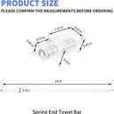 2 Pack 24 in Bathroom Towel Bar Replacement Rod with Adjustable Spring End