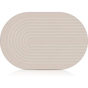 Elfcool Stone Bath Mat Diatomaceous Earth Shower Mat Non Slip Quick Dry Bath Stone Mat Super Absorbent Bathroom Floor Mat for Bathroom Kitchen Counter (Off White), 1'3" x 1'11"