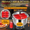 10QT Stainless Steel Pressure Cooker, Heavy Duty Food Grade 304 Pressure Canner with Safety Valve & Heat-Resistant Handle, Compatible with All Stovetops for Home Cooking & Canning