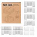 HAJXM Cat Water Fountain Replacement Filters, 8 Pack Replacement Filters & 4 Pack Replacement Sponges Set for 2.2L/74oz Automatic Stainless Steel Pet Fountain Ultra Quiet