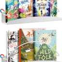 2 Pcs Magnetic Metal Book Shelves, 11.8'' x 4.7'' x 2.2'', Special for Whiteboard, Classroom and Fridge Storage, Holds up to 12 lbs