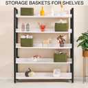 Dcerzxzci Small Storage Baskets for Organizing, Woven Storage Baskets for Shelves, Cotton Rope Basket for Storage, Cute Rectangular Book Toy Green Basket, 12.7"×9.1"×7.9", 4 Packs, Green