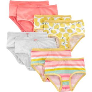 Simple Joys by Carter's Girls' 8-pack Underwear (Grey/Pink/Fruit/Stripe) Size 8