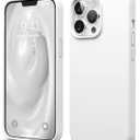 Elando Silicone Phone Case for iPhone Cases - Anti-Slip for White iPhone 13 Pro Max Case - Compatibility with Shockproof iPhone 13 Case Pro Max - Scratch Proof for iPhone 13 Pro Case Max - White Phone Cases