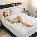 King Size Mattress Toppers, Mattress Pad Cover for Back Pain,Cooling Mattress Protector with 8-15" Inch Deep Pocket,Quilted Overfilled Down Alternative Filling 78x80 inch, White